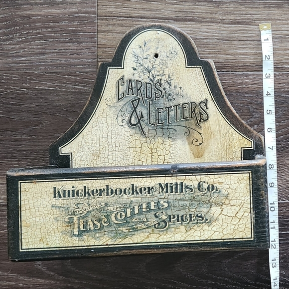📬☕ Rustic Knickerbocker Mills Co. Card & Letter Holder – Vintage Tea & Coffee - Picture 15 of 15